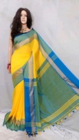 HANDLOOM COTTON JORI TEMPLE BORDER SAREE 10