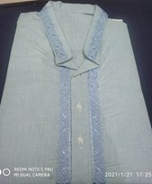 LIGHT BLUE COTTON PANJABI
