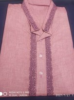 LIGHT PINK COLOUR EMBROIDERED COTTON PANJABI