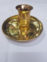 BELL METAL PRASAD THALA AND GLASS-SMALL