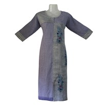 Blue Gamcha Kurti