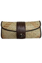 DARK BROWN SITALPATI CLUTCH