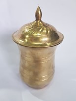 BELL METAL KANSA GLASS WITH COVER